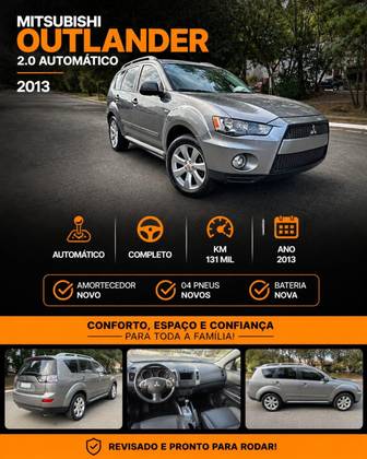 MITSUBISHI OUTLANDER 2.0 16V GASOLINA 4P AUTOMÁTICO MITSUBISHI OUTLANDER 2.0 16V GASOLINA 4P AUTOMÁTICO
